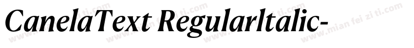 CanelaText Regularltalic字体转换